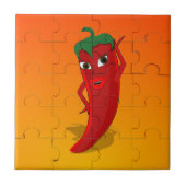 Red Pepper Diva Jigsaw Puzzle Fliese (Vorderseite)
