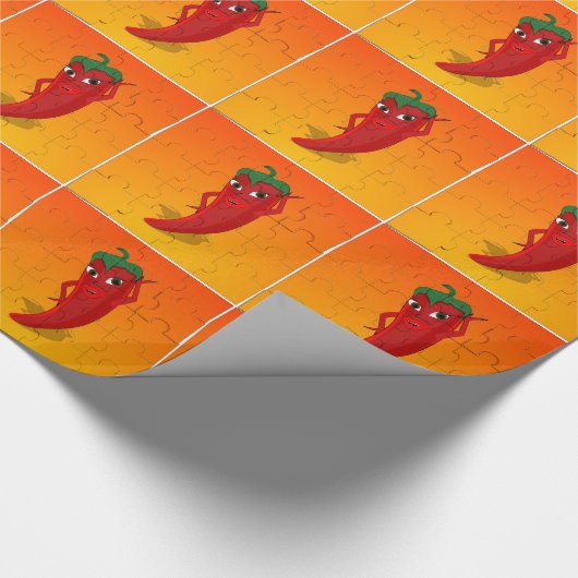 Red Pepper Diva Jigsaw Puzzle Geschenkpapier (Ecke)