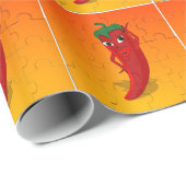 Red Pepper Diva Jigsaw Puzzle Geschenkpapier (Rolleneckpunkt)