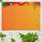 Red Pepper Diva Jigsaw Puzzle Geschirrtuch (Gefaltet)