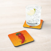 Red Pepper Diva Jigsaw Puzzle Getränkeuntersetzer (Rechte Seite)