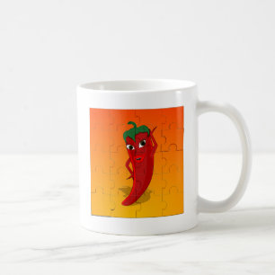 Red Pepper Diva Jigsaw Puzzle Kaffeetasse