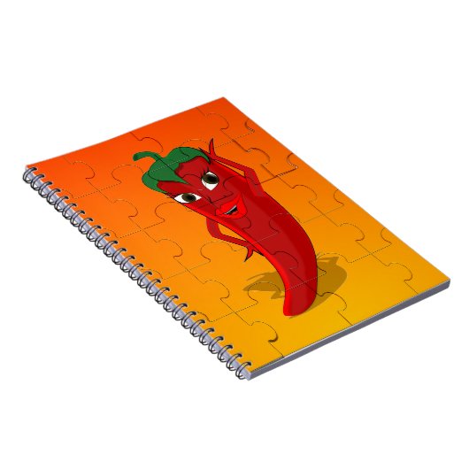 Red Pepper Diva Jigsaw Puzzle Notizblock (Rechte Seite)