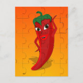 Red Pepper Diva Jigsaw Puzzle Postkarte (Vorderseite)