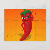 Red Pepper Diva Jigsaw Puzzle Postkarte (Vorderseite)