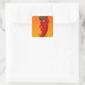 Red Pepper Diva Jigsaw Puzzle Quadratischer Aufkleber (Tasche)