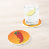 Red Pepper Diva Jigsaw Puzzle Sandstein Untersetzer (Seite)