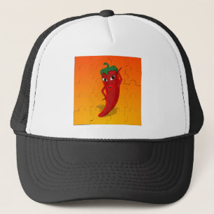 Red Pepper Diva Jigsaw Puzzle Truckerkappe