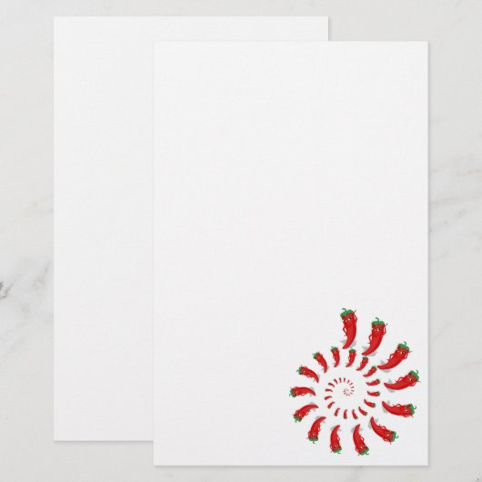 Red Pepper Diva Spiral Briefpapier (Vorne/Hinten)
