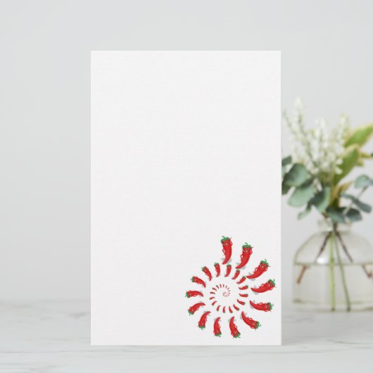 Red Pepper Diva Spiral Briefpapier (Stehend Vorderseite)
