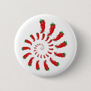 Red Pepper Diva Spiral Button