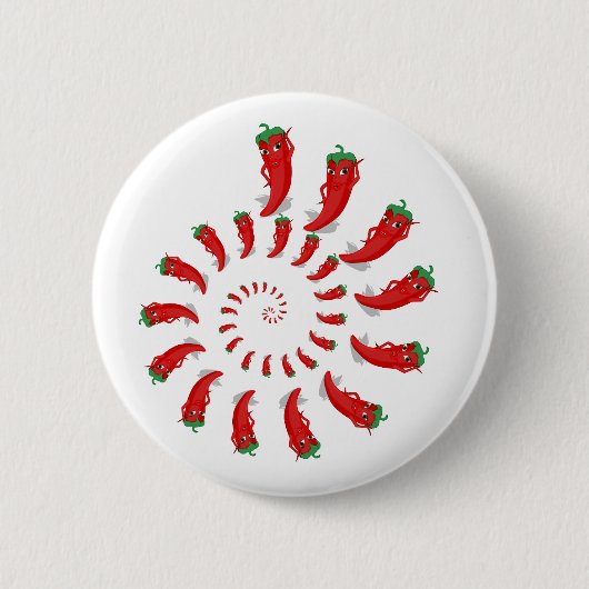 Red Pepper Diva Spiral Button (Vorderseite)