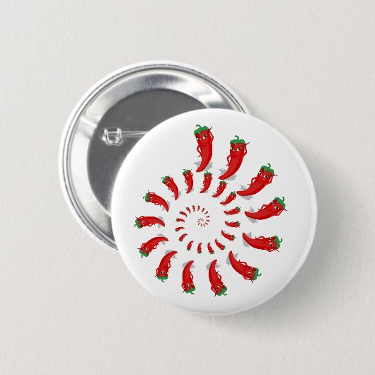 Red Pepper Diva Spiral Button (Vorne & Hinten)