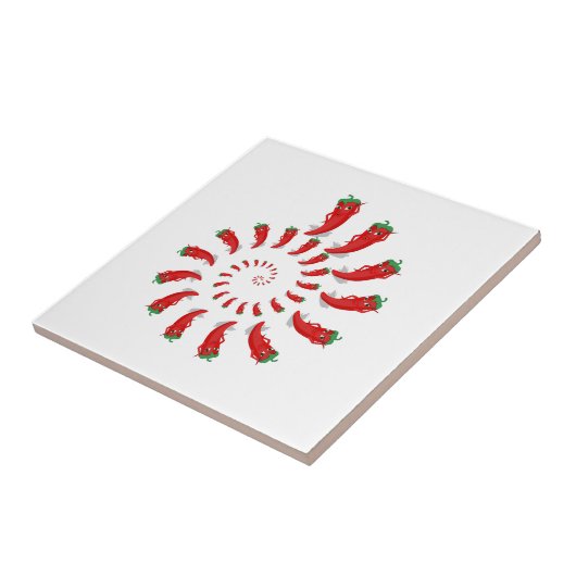 Red Pepper Diva Spiral Fliese (Seite)