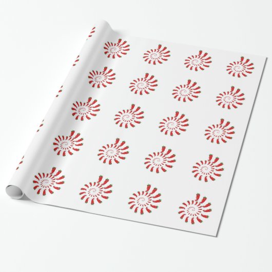 Red Pepper Diva Spiral Geschenkpapier (Ungerollt)
