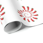 Red Pepper Diva Spiral Geschenkpapier (Rolleneckpunkt)