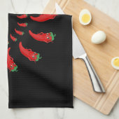 Red Pepper Diva Spiral Geschirrtuch (Viertel Falte)