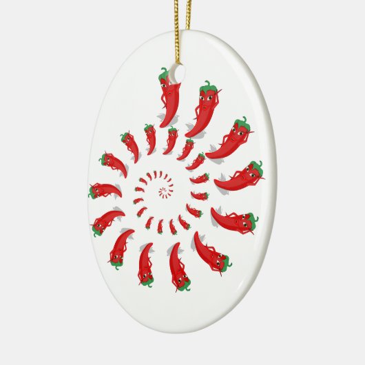 Red Pepper Diva Spiral Keramikornament (Links)