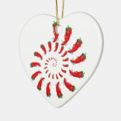 Red Pepper Diva Spiral Keramikornament (Links)