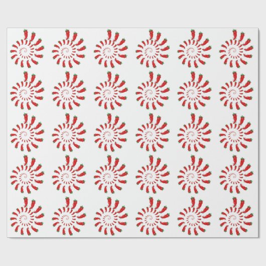 Red Pepper Diva Spiral Large Geschenkpapier (Flach)