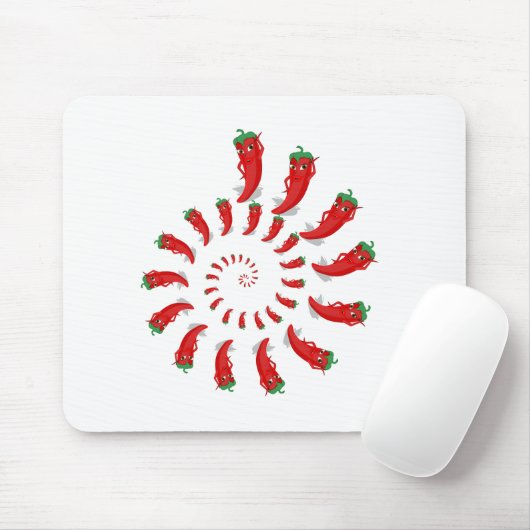Red Pepper Diva Spiral Mousepad (Mit Mouse)