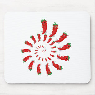 Red Pepper Diva Spiral Mousepad