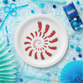 Red Pepper Diva Spiral Pappteller (Party)