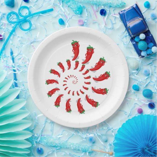 Red Pepper Diva Spiral Pappteller (Party)