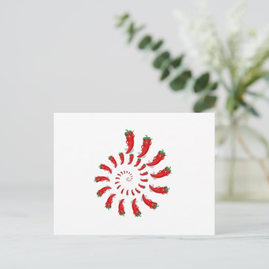 Red Pepper Diva Spiral Postkarte (Stehend Vorderseite)