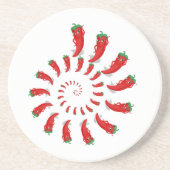 Red Pepper Diva Spiral Sandstein Untersetzer (Vorne)