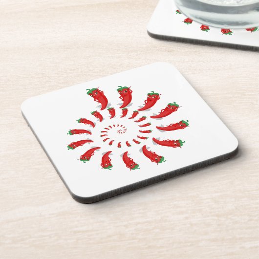 Red Pepper Diva Spiral Untersetzer (Linke Seite)