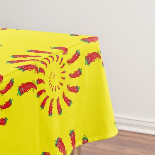 Red Pepper Diva Spiralgelb Tischdecke (Beispiel)