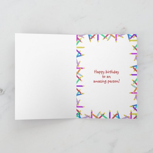 Red Pepper Geburtstagskerze Karte (Innenseite)