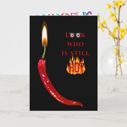 Red Pepper Geburtstagskerze Karte (Gelbe Blume)