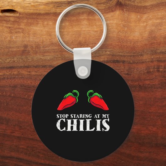 Red Pepper Hot Scy Food Funny Stop Staring At My C Schlüsselanhänger (Vorderseite)