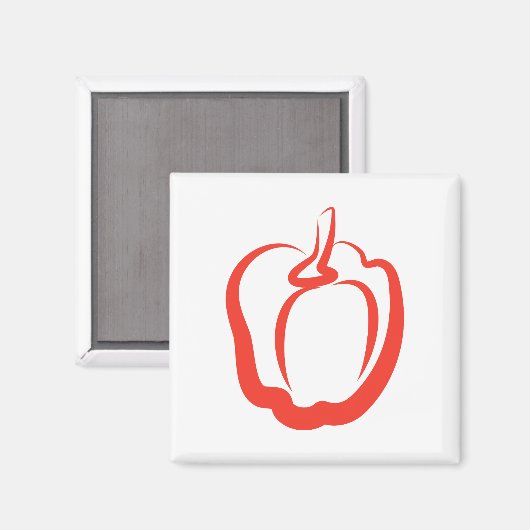 Red Pepper Magnet (Vorderseite/Rückseite)