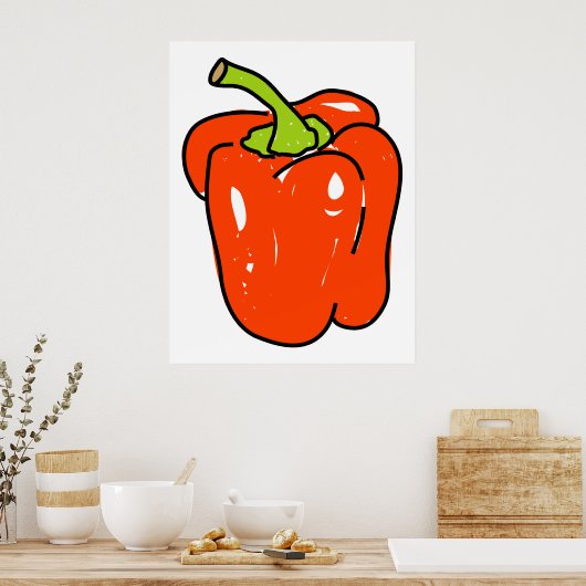Red Pepper Poster (Küche)