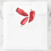 Red Pepper Quadratischer Aufkleber (Tasche)