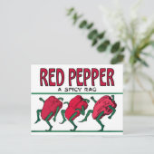 Red Pepper Rag Postkarte (Stehend Vorderseite)