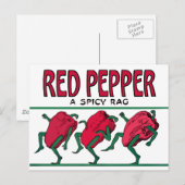 Red Pepper Rag Postkarte (Vorne/Hinten)