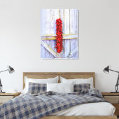 Red Pepper Rista an der Lila Tür in New Mexico Leinwanddruck (Insitu (Schlafzimmer))