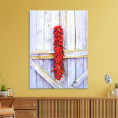 Red Pepper Rista an der Lila Tür in New Mexico Leinwanddruck (Insitu (Wohnzimmer))