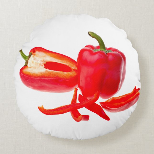 Red Pepper Rundes Kissen (Vorderseite)