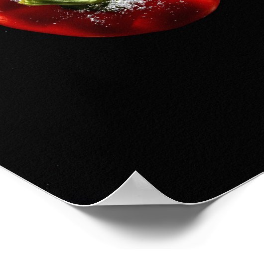 red pepper splashing in water poster (Ecke)