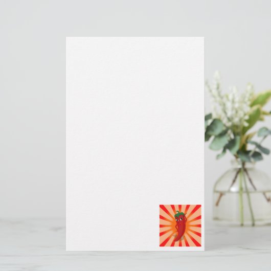 Red Pepper Superstar Briefpapier (Stehend Vorderseite)