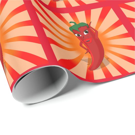 Red Pepper Superstar Geschenkpapier (Rolleneckpunkt)