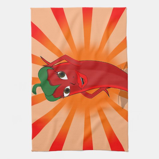 Red Pepper Superstar Geschirrtuch (Vertikal)