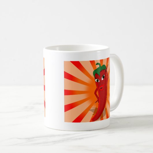 Red Pepper Superstar Kaffeetasse (VorderseiteRechts)