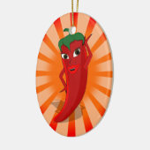 Red Pepper Superstar Keramikornament (Links)