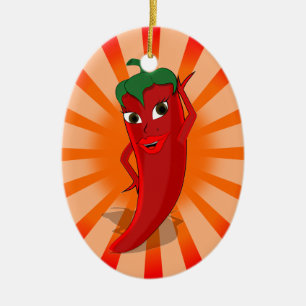 Red Pepper Superstar Keramikornament